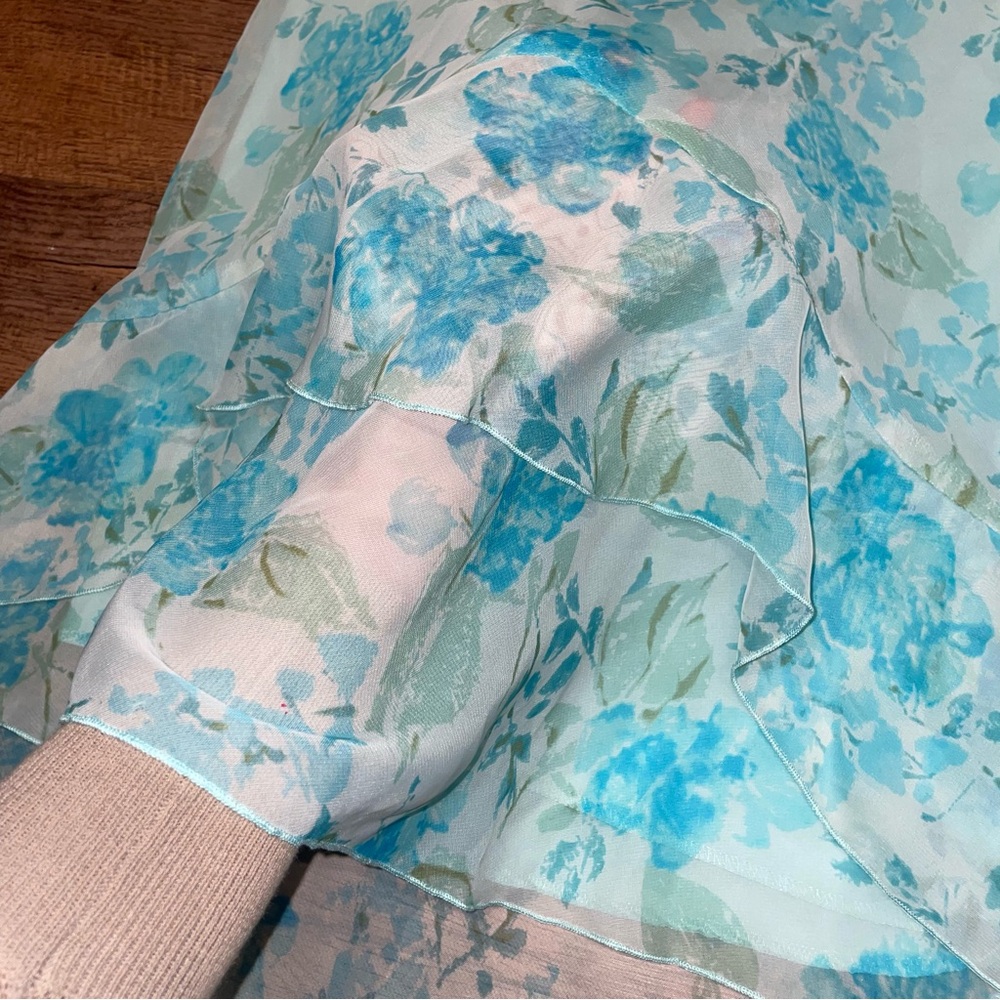 Floral Blue Skirt - Picture 5 of 6